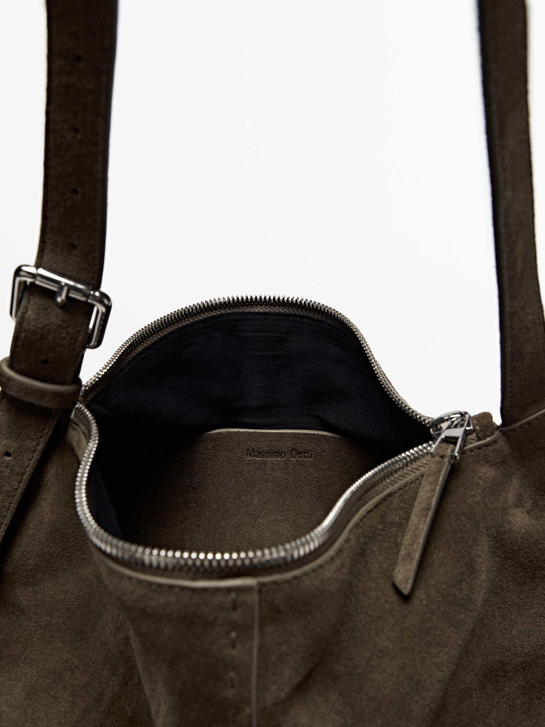 Sac à bandoulière en croûte de cuir